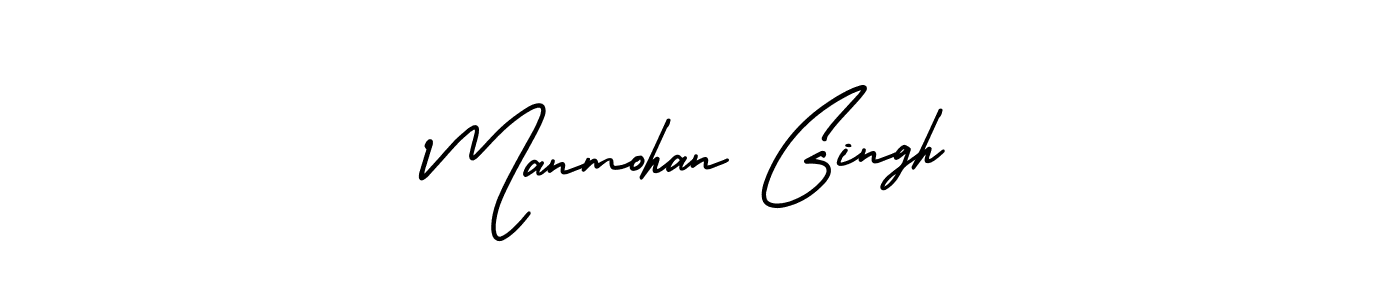 How to make Manmohan Gingh name signature. Use AmerikaSignatureDemo-Regular style for creating short signs online. This is the latest handwritten sign. Manmohan Gingh signature style 3 images and pictures png