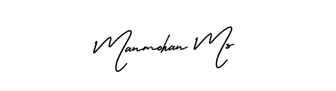 AmerikaSignatureDemo-Regular is a professional signature style that is perfect for those who want to add a touch of class to their signature. It is also a great choice for those who want to make their signature more unique. Get Manmohan Ms name to fancy signature for free. Manmohan Ms signature style 3 images and pictures png
