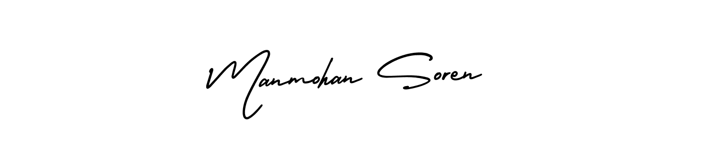Use a signature maker to create a handwritten signature online. With this signature software, you can design (AmerikaSignatureDemo-Regular) your own signature for name Manmohan Soren. Manmohan Soren signature style 3 images and pictures png