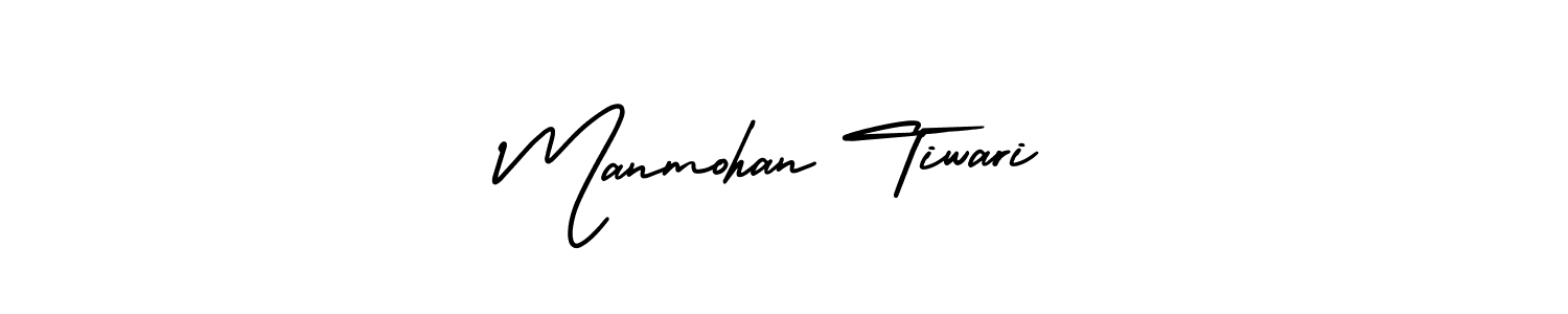 Manmohan Tiwari stylish signature style. Best Handwritten Sign (AmerikaSignatureDemo-Regular) for my name. Handwritten Signature Collection Ideas for my name Manmohan Tiwari. Manmohan Tiwari signature style 3 images and pictures png