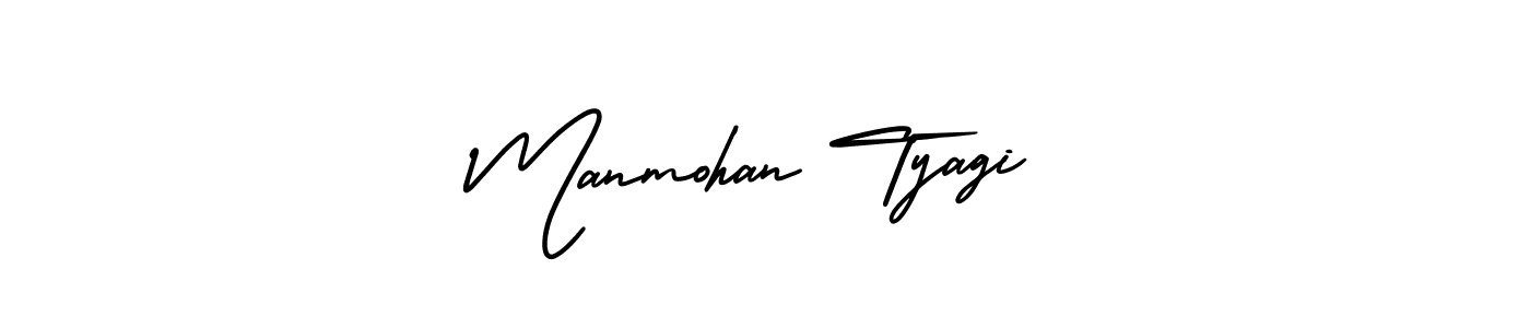 AmerikaSignatureDemo-Regular is a professional signature style that is perfect for those who want to add a touch of class to their signature. It is also a great choice for those who want to make their signature more unique. Get Manmohan Tyagi name to fancy signature for free. Manmohan Tyagi signature style 3 images and pictures png