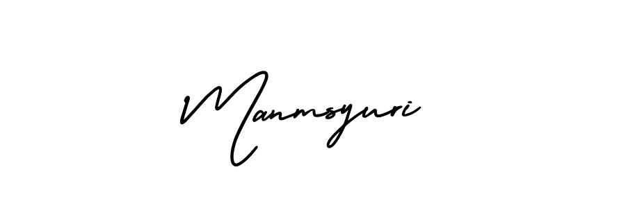 Use a signature maker to create a handwritten signature online. With this signature software, you can design (AmerikaSignatureDemo-Regular) your own signature for name Manmsyuri. Manmsyuri signature style 3 images and pictures png