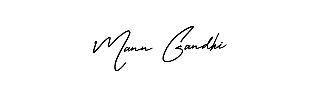 Mann Gandhi stylish signature style. Best Handwritten Sign (AmerikaSignatureDemo-Regular) for my name. Handwritten Signature Collection Ideas for my name Mann Gandhi. Mann Gandhi signature style 3 images and pictures png