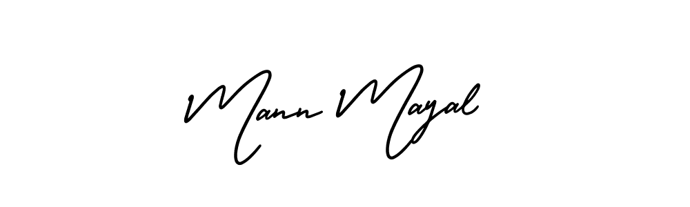 Make a beautiful signature design for name Mann Mayal. With this signature (AmerikaSignatureDemo-Regular) style, you can create a handwritten signature for free. Mann Mayal signature style 3 images and pictures png