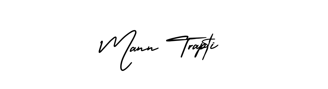 Make a beautiful signature design for name Mann Trapti. With this signature (AmerikaSignatureDemo-Regular) style, you can create a handwritten signature for free. Mann Trapti signature style 3 images and pictures png