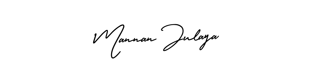 Also You can easily find your signature by using the search form. We will create Mannan Julaya name handwritten signature images for you free of cost using AmerikaSignatureDemo-Regular sign style. Mannan Julaya signature style 3 images and pictures png