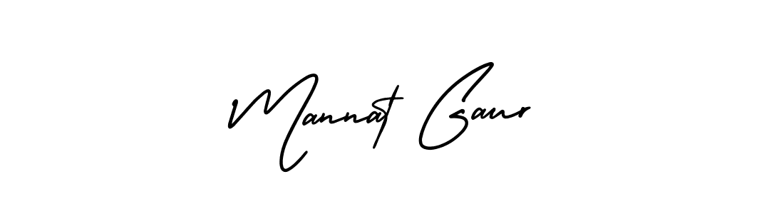 Make a beautiful signature design for name Mannat Gaur. With this signature (AmerikaSignatureDemo-Regular) style, you can create a handwritten signature for free. Mannat Gaur signature style 3 images and pictures png