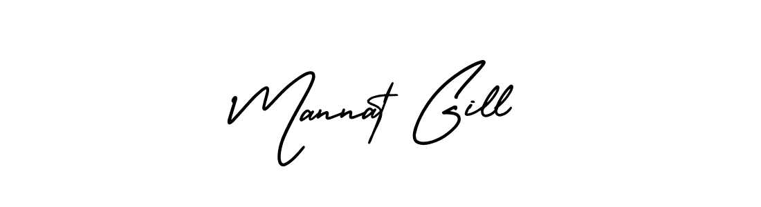 Design your own signature with our free online signature maker. With this signature software, you can create a handwritten (AmerikaSignatureDemo-Regular) signature for name Mannat Gill. Mannat Gill signature style 3 images and pictures png