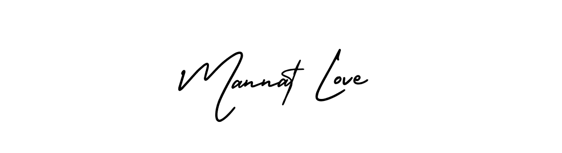 Design your own signature with our free online signature maker. With this signature software, you can create a handwritten (AmerikaSignatureDemo-Regular) signature for name Mannat Love. Mannat Love signature style 3 images and pictures png