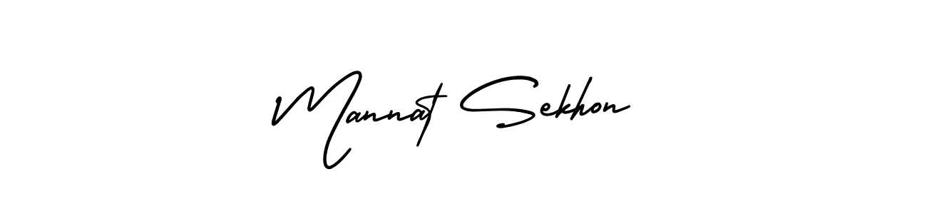 It looks lik you need a new signature style for name Mannat Sekhon. Design unique handwritten (AmerikaSignatureDemo-Regular) signature with our free signature maker in just a few clicks. Mannat Sekhon signature style 3 images and pictures png