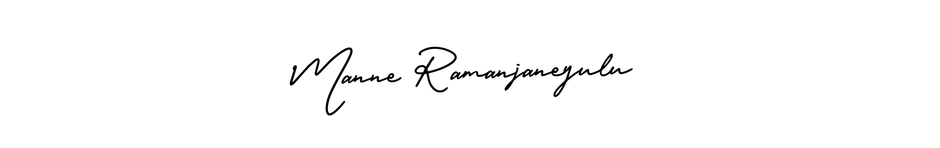 You should practise on your own different ways (AmerikaSignatureDemo-Regular) to write your name (Manne Ramanjaneyulu) in signature. don't let someone else do it for you. Manne Ramanjaneyulu signature style 3 images and pictures png