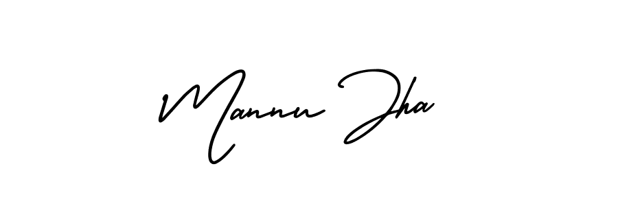 This is the best signature style for the Mannu Jha name. Also you like these signature font (AmerikaSignatureDemo-Regular). Mix name signature. Mannu Jha signature style 3 images and pictures png