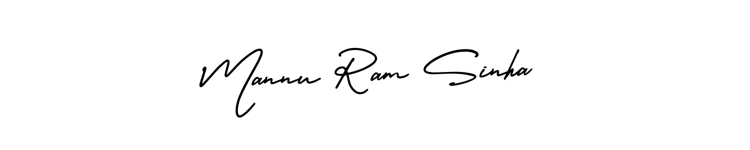 How to make Mannu Ram Sinha name signature. Use AmerikaSignatureDemo-Regular style for creating short signs online. This is the latest handwritten sign. Mannu Ram Sinha signature style 3 images and pictures png