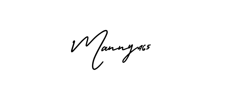 How to make Manny465 name signature. Use AmerikaSignatureDemo-Regular style for creating short signs online. This is the latest handwritten sign. Manny465 signature style 3 images and pictures png