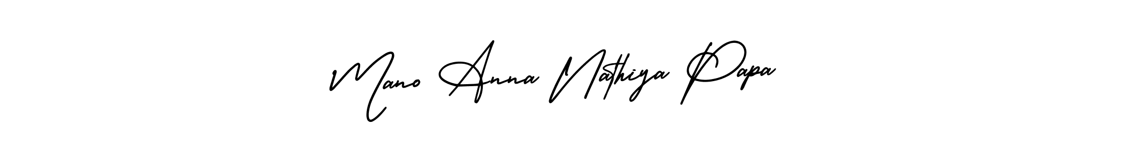 Also You can easily find your signature by using the search form. We will create Mano Anna Nathiya Papa name handwritten signature images for you free of cost using AmerikaSignatureDemo-Regular sign style. Mano Anna Nathiya Papa signature style 3 images and pictures png