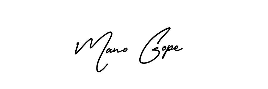 Also You can easily find your signature by using the search form. We will create Mano Gope name handwritten signature images for you free of cost using AmerikaSignatureDemo-Regular sign style. Mano Gope signature style 3 images and pictures png