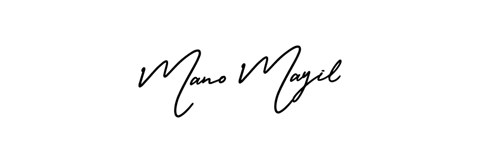 Use a signature maker to create a handwritten signature online. With this signature software, you can design (AmerikaSignatureDemo-Regular) your own signature for name Mano Mayil. Mano Mayil signature style 3 images and pictures png