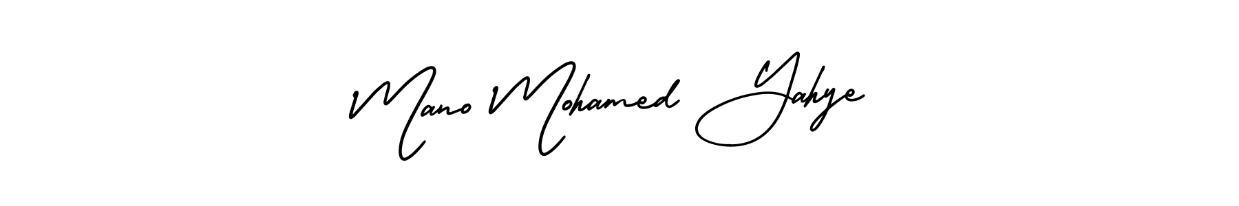 It looks lik you need a new signature style for name Mano Mohamed Yahye. Design unique handwritten (AmerikaSignatureDemo-Regular) signature with our free signature maker in just a few clicks. Mano Mohamed Yahye signature style 3 images and pictures png