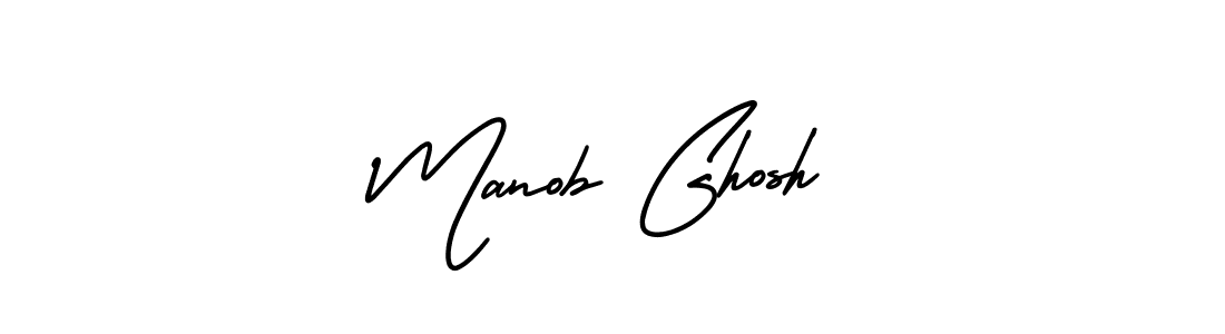 AmerikaSignatureDemo-Regular is a professional signature style that is perfect for those who want to add a touch of class to their signature. It is also a great choice for those who want to make their signature more unique. Get Manob Ghosh name to fancy signature for free. Manob Ghosh signature style 3 images and pictures png