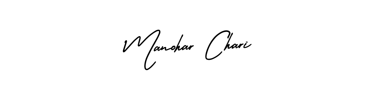 How to make Manohar Chari signature? AmerikaSignatureDemo-Regular is a professional autograph style. Create handwritten signature for Manohar Chari name. Manohar Chari signature style 3 images and pictures png