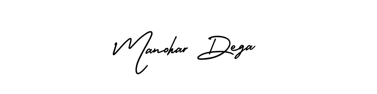 It looks lik you need a new signature style for name Manohar Dega. Design unique handwritten (AmerikaSignatureDemo-Regular) signature with our free signature maker in just a few clicks. Manohar Dega signature style 3 images and pictures png