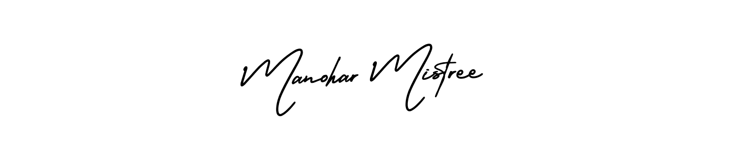 Design your own signature with our free online signature maker. With this signature software, you can create a handwritten (AmerikaSignatureDemo-Regular) signature for name Manohar Mistree. Manohar Mistree signature style 3 images and pictures png