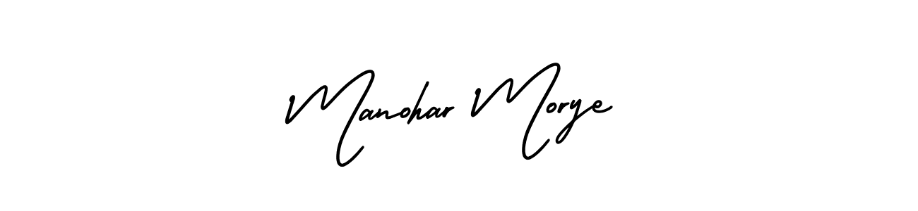How to Draw Manohar Morye signature style? AmerikaSignatureDemo-Regular is a latest design signature styles for name Manohar Morye. Manohar Morye signature style 3 images and pictures png