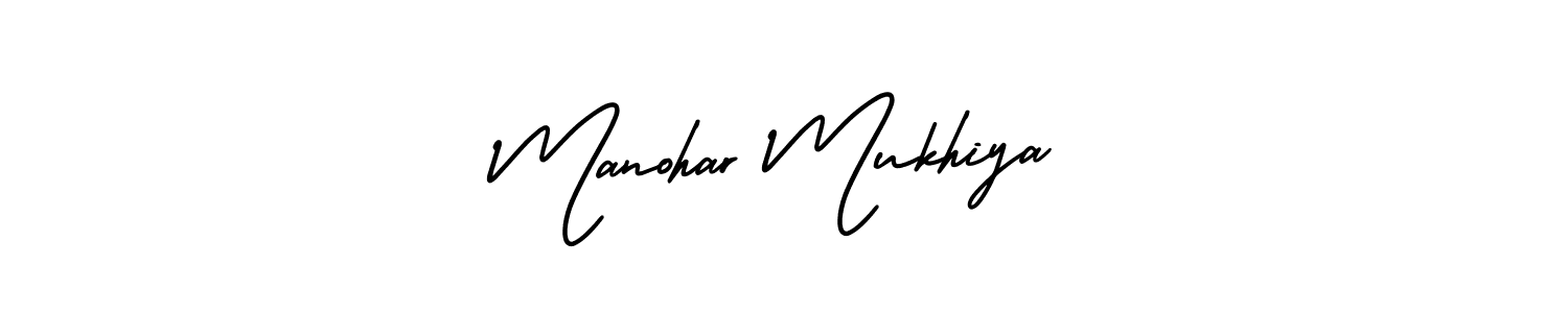 It looks lik you need a new signature style for name Manohar Mukhiya. Design unique handwritten (AmerikaSignatureDemo-Regular) signature with our free signature maker in just a few clicks. Manohar Mukhiya signature style 3 images and pictures png