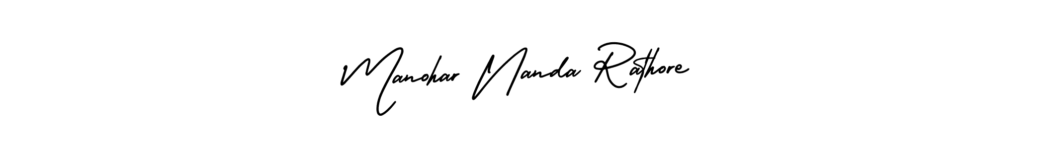 Create a beautiful signature design for name Manohar Nanda Rathore. With this signature (AmerikaSignatureDemo-Regular) fonts, you can make a handwritten signature for free. Manohar Nanda Rathore signature style 3 images and pictures png