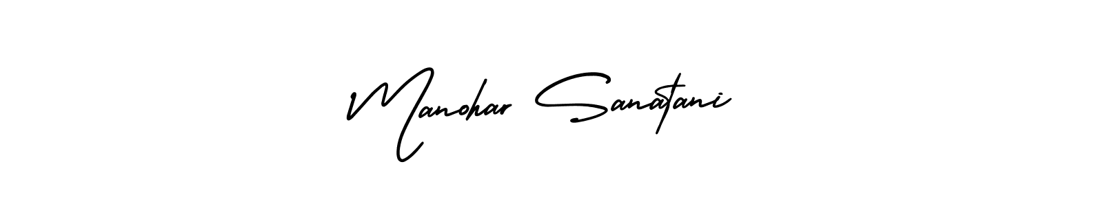 Design your own signature with our free online signature maker. With this signature software, you can create a handwritten (AmerikaSignatureDemo-Regular) signature for name Manohar Sanatani. Manohar Sanatani signature style 3 images and pictures png