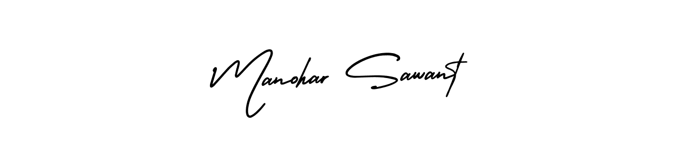 Design your own signature with our free online signature maker. With this signature software, you can create a handwritten (AmerikaSignatureDemo-Regular) signature for name Manohar Sawant. Manohar Sawant signature style 3 images and pictures png