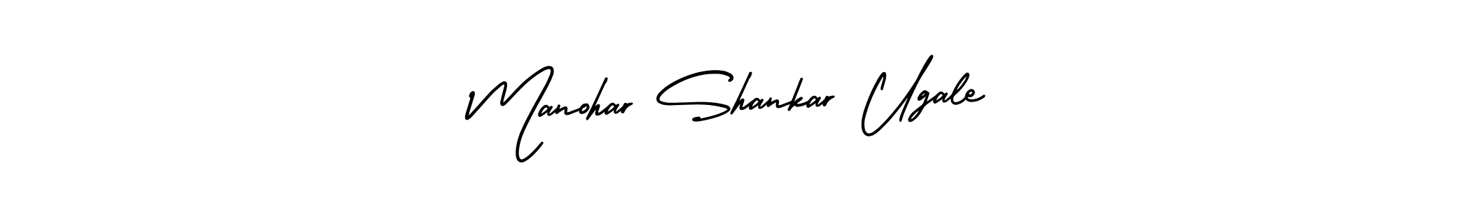 Design your own signature with our free online signature maker. With this signature software, you can create a handwritten (AmerikaSignatureDemo-Regular) signature for name Manohar Shankar Ugale. Manohar Shankar Ugale signature style 3 images and pictures png