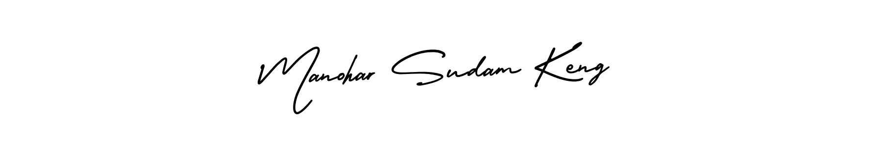 Create a beautiful signature design for name Manohar Sudam Keng. With this signature (AmerikaSignatureDemo-Regular) fonts, you can make a handwritten signature for free. Manohar Sudam Keng signature style 3 images and pictures png