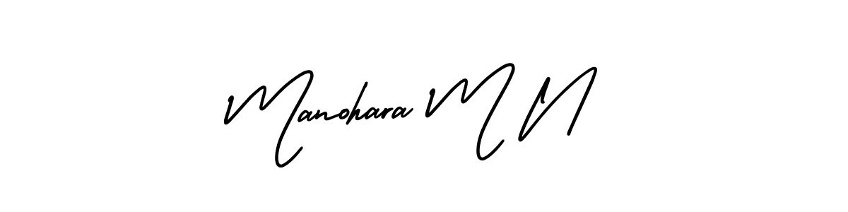 Also we have Manohara M N name is the best signature style. Create professional handwritten signature collection using AmerikaSignatureDemo-Regular autograph style. Manohara M N signature style 3 images and pictures png
