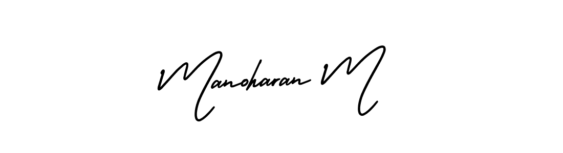 Make a beautiful signature design for name Manoharan M. Use this online signature maker to create a handwritten signature for free. Manoharan M signature style 3 images and pictures png