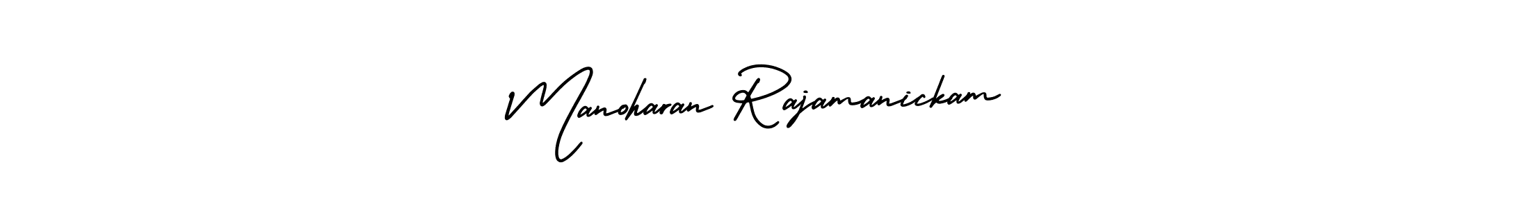 How to make Manoharan Rajamanickam signature? AmerikaSignatureDemo-Regular is a professional autograph style. Create handwritten signature for Manoharan Rajamanickam name. Manoharan Rajamanickam signature style 3 images and pictures png