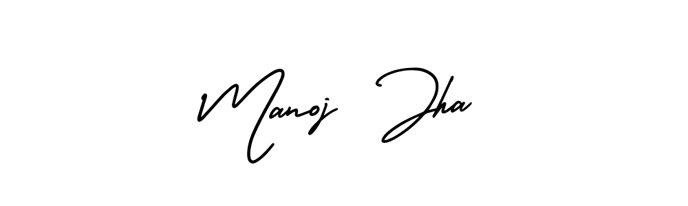 Manoj  Jha stylish signature style. Best Handwritten Sign (AmerikaSignatureDemo-Regular) for my name. Handwritten Signature Collection Ideas for my name Manoj  Jha. Manoj  Jha signature style 3 images and pictures png