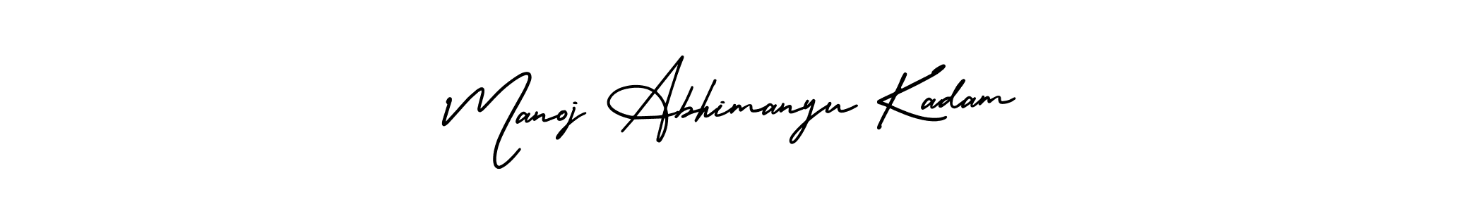 Manoj Abhimanyu Kadam stylish signature style. Best Handwritten Sign (AmerikaSignatureDemo-Regular) for my name. Handwritten Signature Collection Ideas for my name Manoj Abhimanyu Kadam. Manoj Abhimanyu Kadam signature style 3 images and pictures png