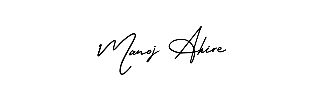 How to make Manoj Ahire signature? AmerikaSignatureDemo-Regular is a professional autograph style. Create handwritten signature for Manoj Ahire name. Manoj Ahire signature style 3 images and pictures png