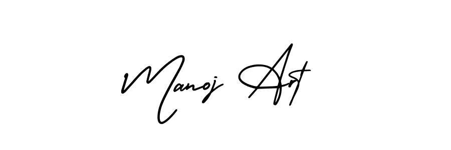 It looks lik you need a new signature style for name Manoj Art. Design unique handwritten (AmerikaSignatureDemo-Regular) signature with our free signature maker in just a few clicks. Manoj Art signature style 3 images and pictures png