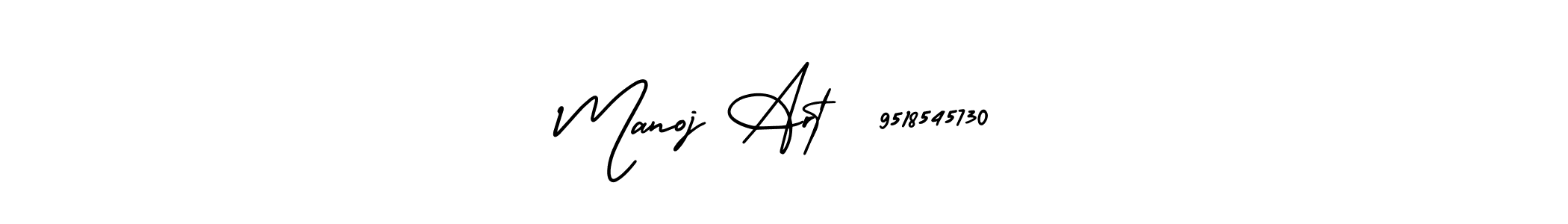 The best way (AmerikaSignatureDemo-Regular) to make a short signature is to pick only two or three words in your name. The name Manoj Art  9518545730 include a total of six letters. For converting this name. Manoj Art  9518545730 signature style 3 images and pictures png