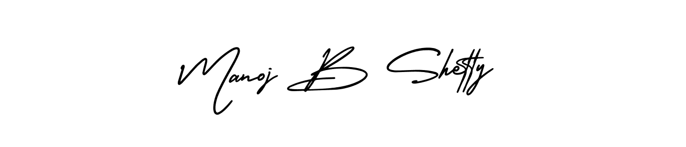 How to make Manoj B Shetty signature? AmerikaSignatureDemo-Regular is a professional autograph style. Create handwritten signature for Manoj B Shetty name. Manoj B Shetty signature style 3 images and pictures png