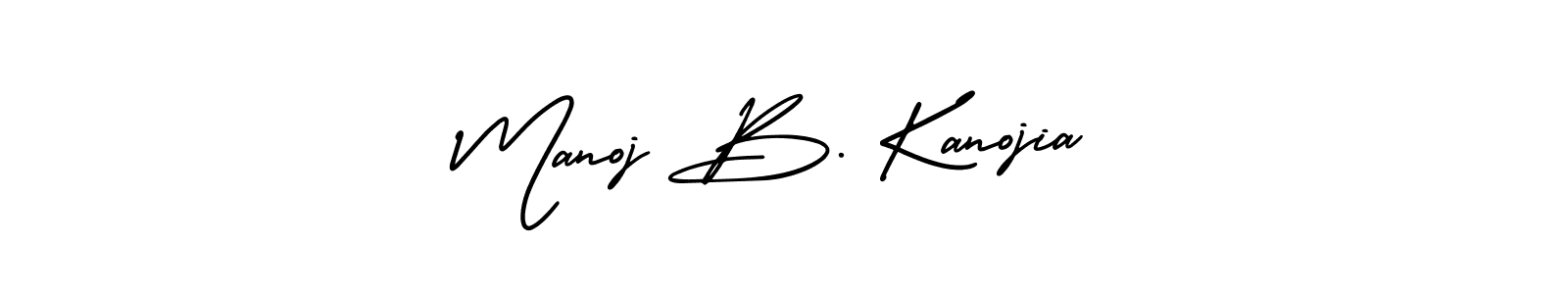 How to make Manoj B. Kanojia signature? AmerikaSignatureDemo-Regular is a professional autograph style. Create handwritten signature for Manoj B. Kanojia name. Manoj B. Kanojia signature style 3 images and pictures png