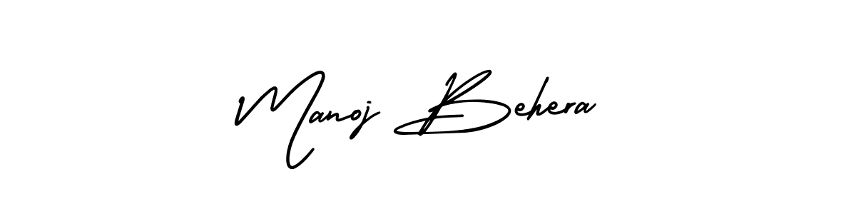 Create a beautiful signature design for name Manoj Behera. With this signature (AmerikaSignatureDemo-Regular) fonts, you can make a handwritten signature for free. Manoj Behera signature style 3 images and pictures png