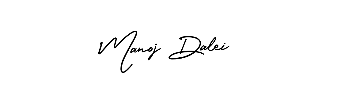 The best way (AmerikaSignatureDemo-Regular) to make a short signature is to pick only two or three words in your name. The name Manoj Dalei include a total of six letters. For converting this name. Manoj Dalei signature style 3 images and pictures png