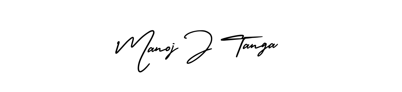 Make a beautiful signature design for name Manoj J Tanga. With this signature (AmerikaSignatureDemo-Regular) style, you can create a handwritten signature for free. Manoj J Tanga signature style 3 images and pictures png