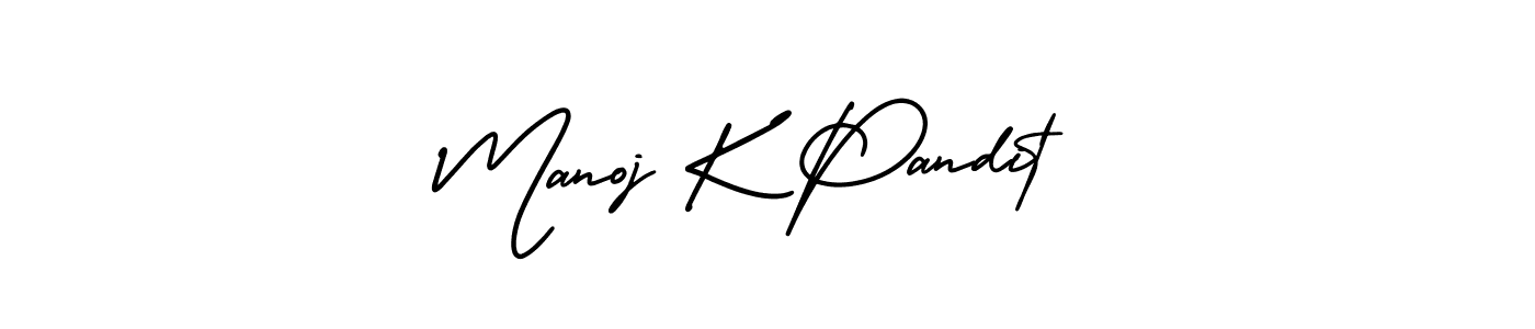 AmerikaSignatureDemo-Regular is a professional signature style that is perfect for those who want to add a touch of class to their signature. It is also a great choice for those who want to make their signature more unique. Get Manoj K Pandit name to fancy signature for free. Manoj K Pandit signature style 3 images and pictures png