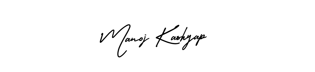 How to make Manoj Kashyap name signature. Use AmerikaSignatureDemo-Regular style for creating short signs online. This is the latest handwritten sign. Manoj Kashyap signature style 3 images and pictures png
