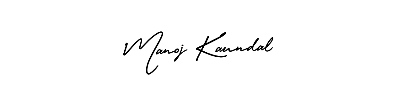 This is the best signature style for the Manoj Kaundal name. Also you like these signature font (AmerikaSignatureDemo-Regular). Mix name signature. Manoj Kaundal signature style 3 images and pictures png