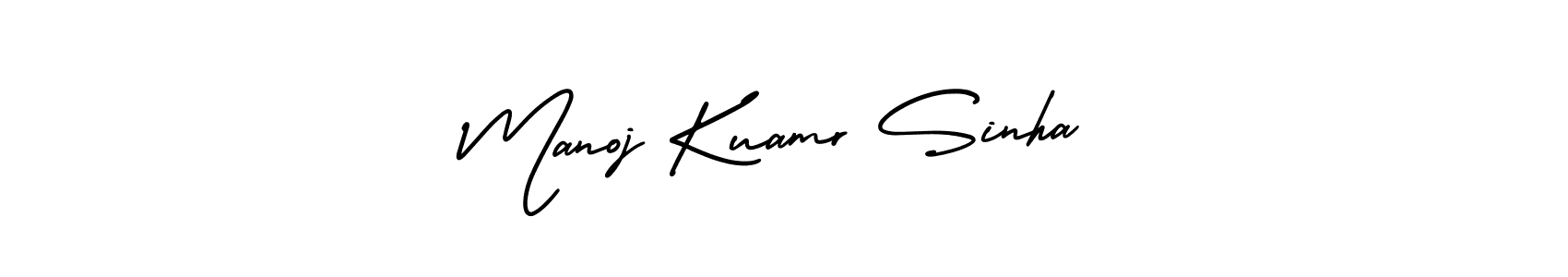 Design your own signature with our free online signature maker. With this signature software, you can create a handwritten (AmerikaSignatureDemo-Regular) signature for name Manoj Kuamr Sinha. Manoj Kuamr Sinha signature style 3 images and pictures png
